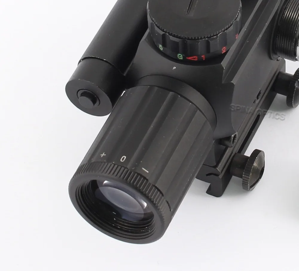 Оптика SPINA Тактическая Охота 4X30 Riflescope регулируемая база ласточкин хвост оптика Сфера с красным лазерным прицелом для охоты