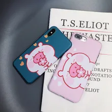 

New case for iphone xs max Benevolence pig cartoon imd for iphone x 7p 6 6s 8 plus lovely phone case pink colour