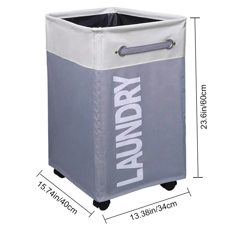 ICESTCHEF للماء سلة الغسيل عجلات أكسفورد القماش سلة الغسيل مع عجلات القذرة القماش تعوق التخزين المنظم ICESTCHEF للماء سلة الغسيل عجلات أكسفورد القماش سلة الغسيل مع عجلات القذرة القماش تعوق التخزين المنظم