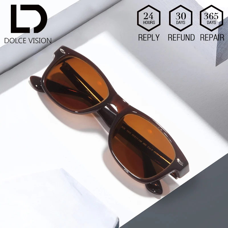 DOLCE VISION Rectangle Full Frame Optical Glasses Men Rivets Classic Glasses Eyeglasses Men