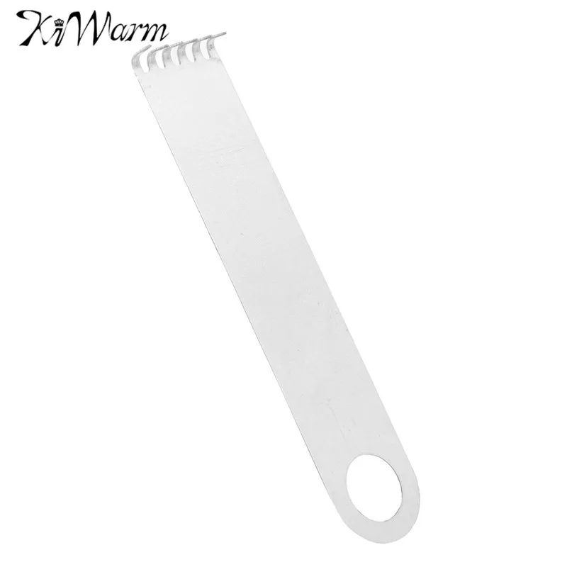 

KiWarm 1PC Silver Sweater Iron Claw Type Weight Hanger for Knitting Machine 12x2.5cm Sewing Accessories Tools