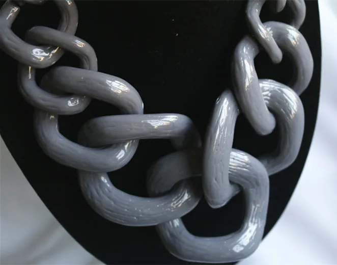 FishSheep массивное большое чокер с массивной цепью ожерелье для женщин большое акриловое ожерелье s& кулоны женские модные ювелирные изделия
