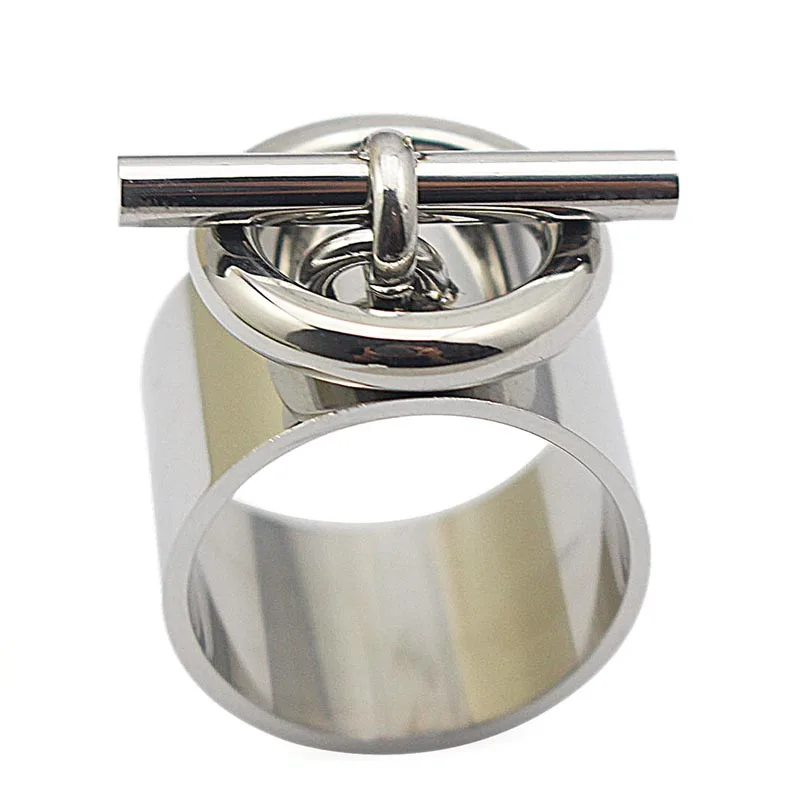 New Arrived Stainless Steel Round Ring Bijoux Women Silver Jewely Unique Jewelry Exquisite Men Biker Ring