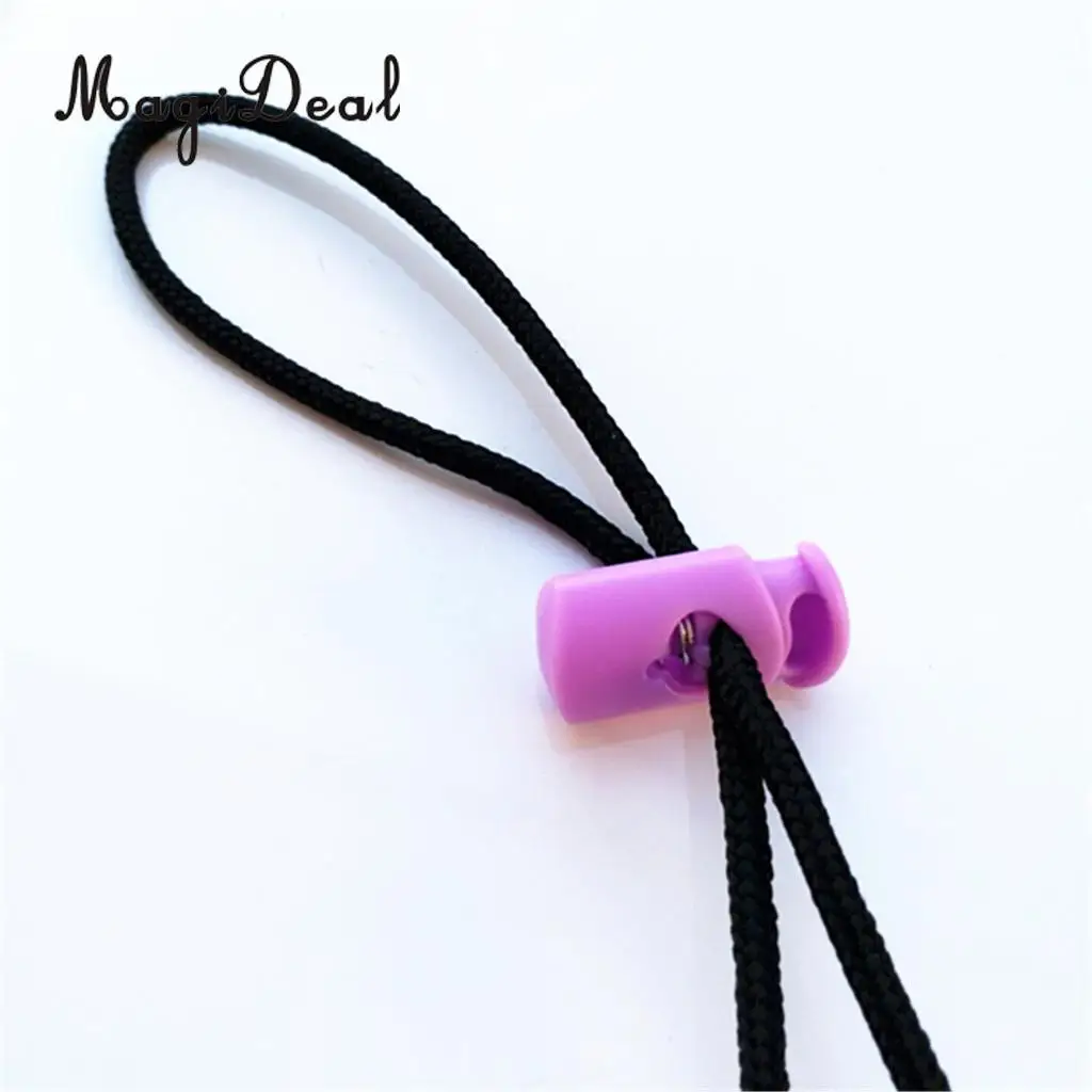 MagiDeal Pack 6 Plastic Barrel Stopper Lock End Toggle Buckles for Shock Cord Bungee Rope Drawstring Sewing Accessories