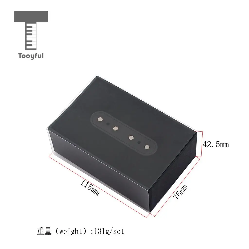 Tooyful 1 комплект Замена гитары Alnico 8 пикап медный провод для 4 струн бас/гитара музыкальный инструмент Запчасти черный