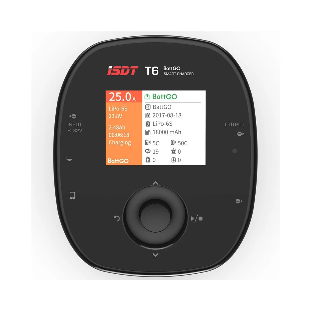 

FATJAY ISDT T6 780W 30A Smart Battery Balance Charger for 1S-6S Lipo Battery for Drone Battery Model Aircraft Bettery
