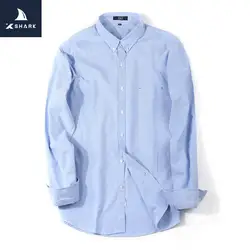 XSHARK Брендовые мужские горячие мужские повседневные рубашки тонкие стандартные для рубашек хлопок 100% мужские топы Camisas плюс размер 2XL-7xL