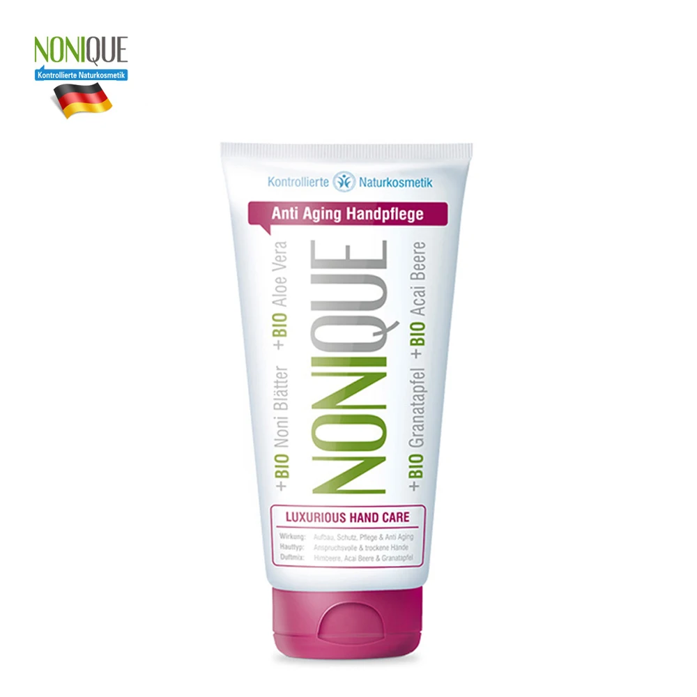 

German organic moisturizing NONIQUE Anti Aging Hand Cream with noni fruit pomegranate aloe vera repair dry skin for gravida 75ml