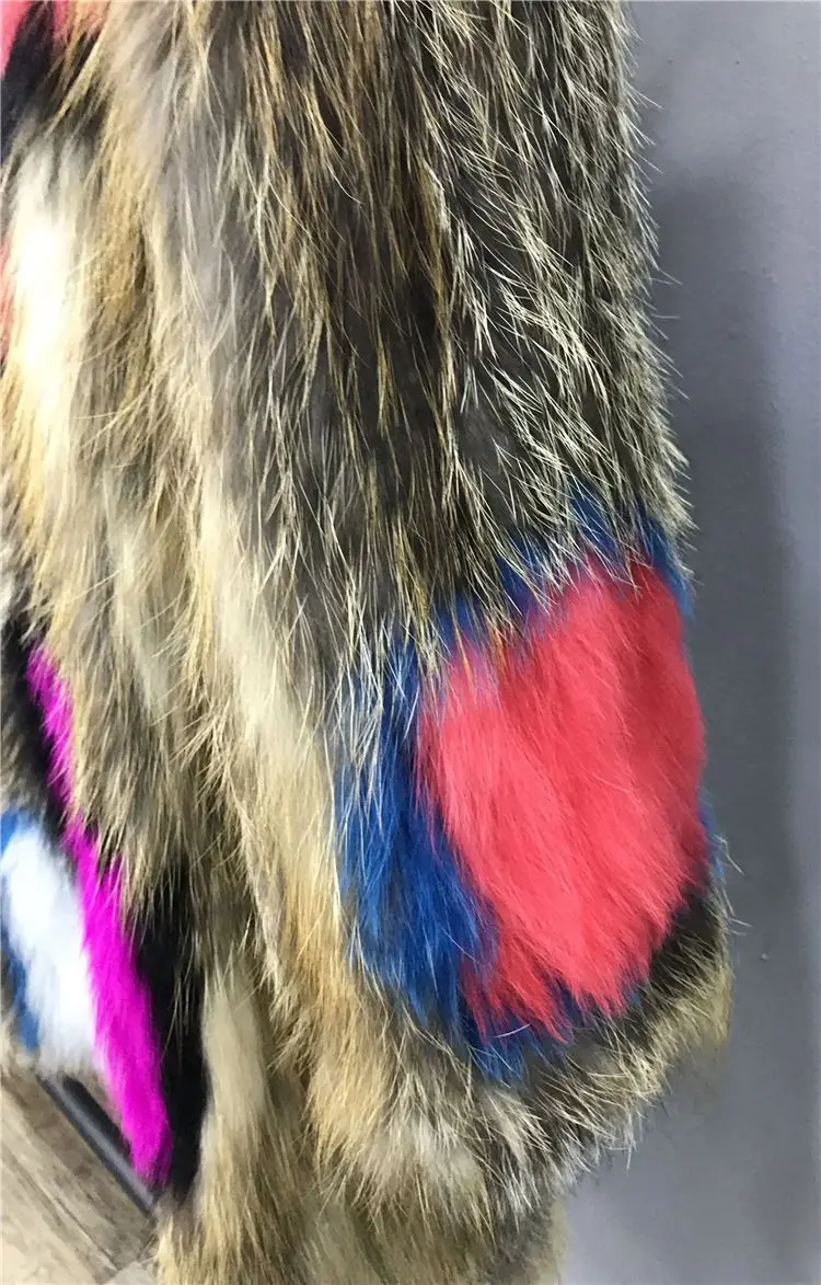 women real knitted fox fur coat long (25)