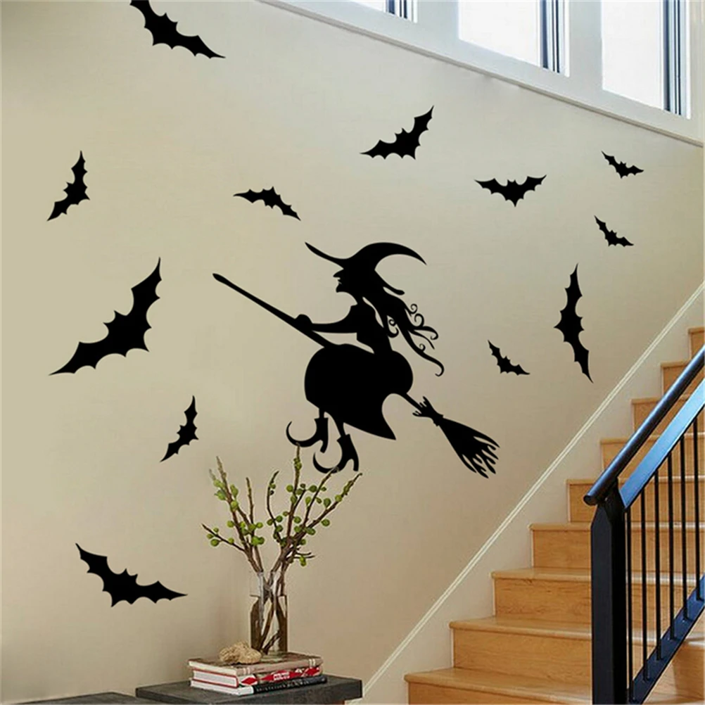 20pcs Set Halloween Flying Bats Wall Stickers Room Decoration Home Decor Mural Home Garden Decor Decals Stickers Vinyl Art Opstinains Net
