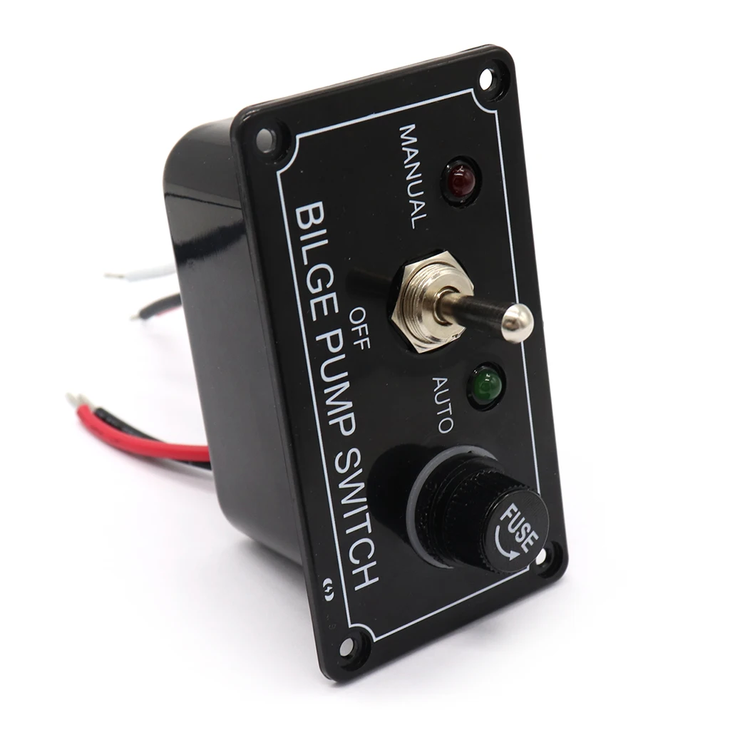 Bilge Alarm Pump Switch Panel 3 Way Toggle Switch, Manual-Off-Auto Panel de interruptores Panneau de commutation