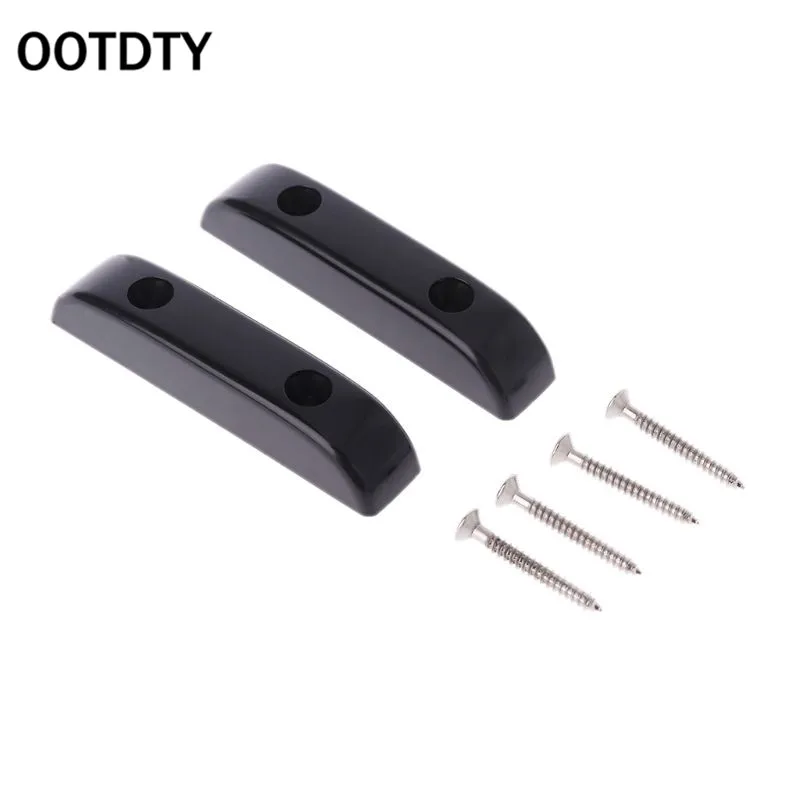 

OOTDTY 2pcs for Fender Black Thumb Rest/Tug Bar/Finger Pull For Jazz Precision Bass Guitar