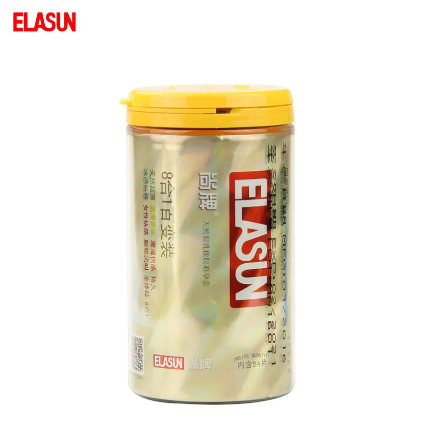 ELASUN font b Condoms b font Natural Latex 24 Pcs 8 Types Ultra thin Ice and