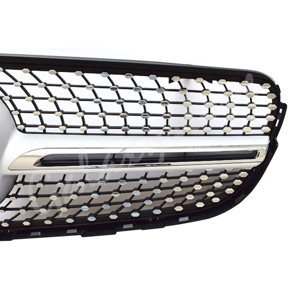 Подходит для Mercedes Benz W253 GLC спортивный Алмазный Стиль передняя решетка черный серебристый GLC200/250