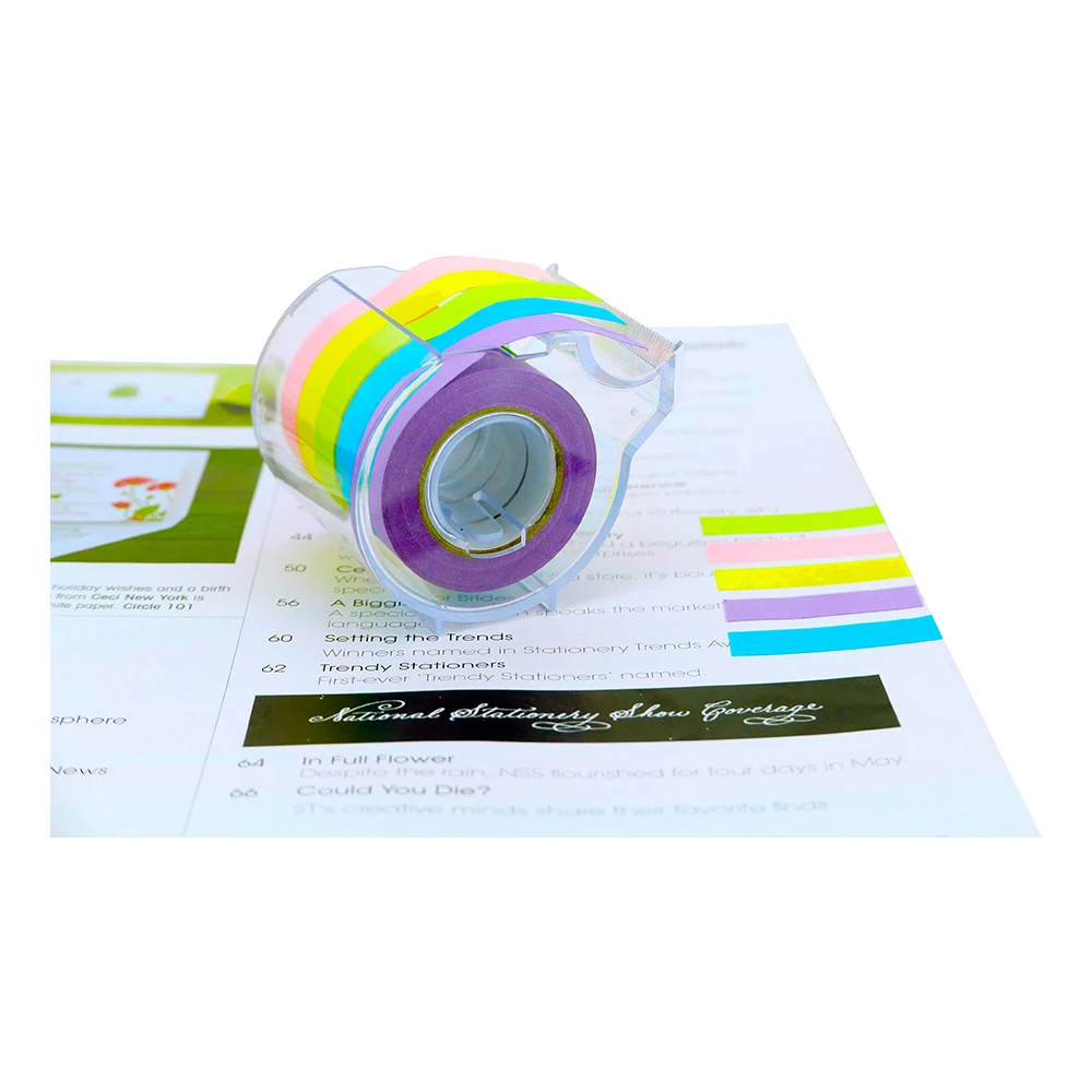 

4A Roll Sticky Notes Full Adhesive 0.4 x 315 Inches 5 Colors Stationery Planner Sticker Memo Pad School Supplies 4A PSS 9-5 NB