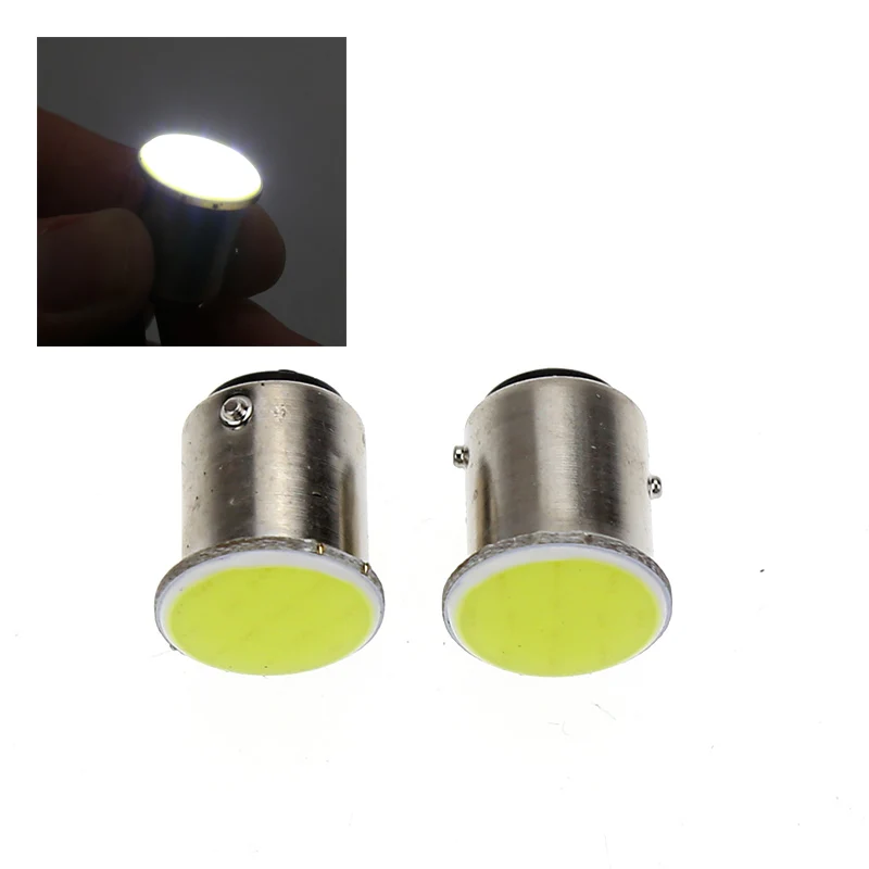 

2pcs 1157 Bulb Led COB Light P21/5W Brake Tail Turn Signal Light Parking Backup Bulb Lamp White light
