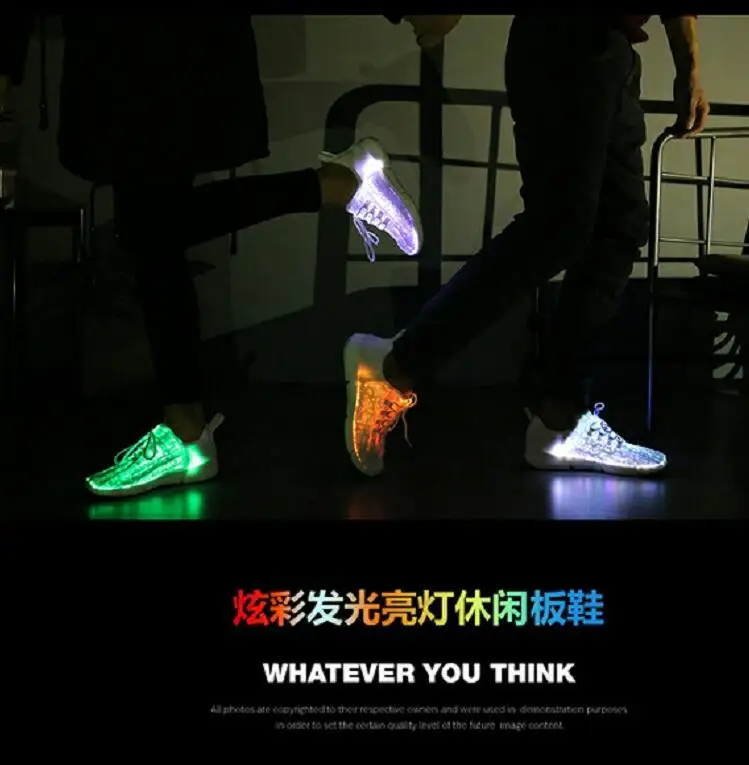 UncleJerry Size 25-47 New Summer Led Fiber Optic Shoes for girls boys men women USB Recharge glowing Sneakers Man light up shoes children's shoes for adults