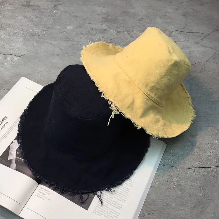 Новая сырая Рыбацкая Женская Летняя шляпка большой вдоль простая повседневная шапочка для бассейна Складной Мягкий Топ для мужчин и женщин шляпа от солнца Панама бини