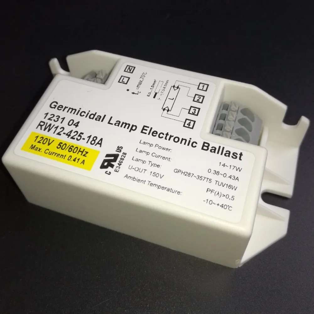 RW12-425-18A 120V 18W Germicidal Lamp Electronic Ballasts for Lighting TUV16W