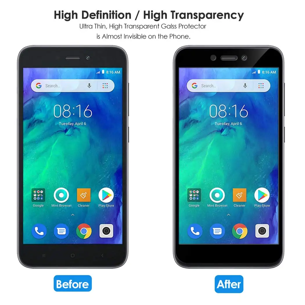 Защитное стекло на весь экран для Xiaomi Redmi Go защитная пленка из закаленного стекла