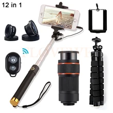 8X телескопический объектив телефото зум-объективов телескоп Fisheye Макро Широкий формат Lentes для iPhone 5 5S 6 6S 7 8 плюс смартфон