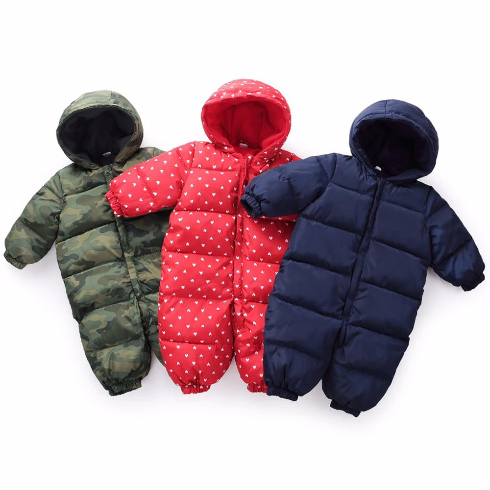 

Infant Clothing Baby Boys Cotton Warm Cartoon Hooded Romper For Kids Baby Girls Autumn Winter Jumpsuit 2019 Newborn Baby Clothes