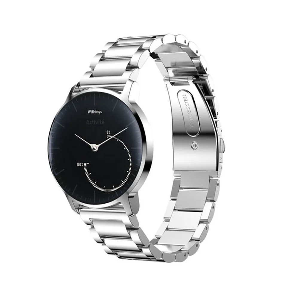 

Stainless Steel Bracelet Smart Watch Band Strap For Withings Activite Pop Band Bracelet Strap with adapter Black Silver gold