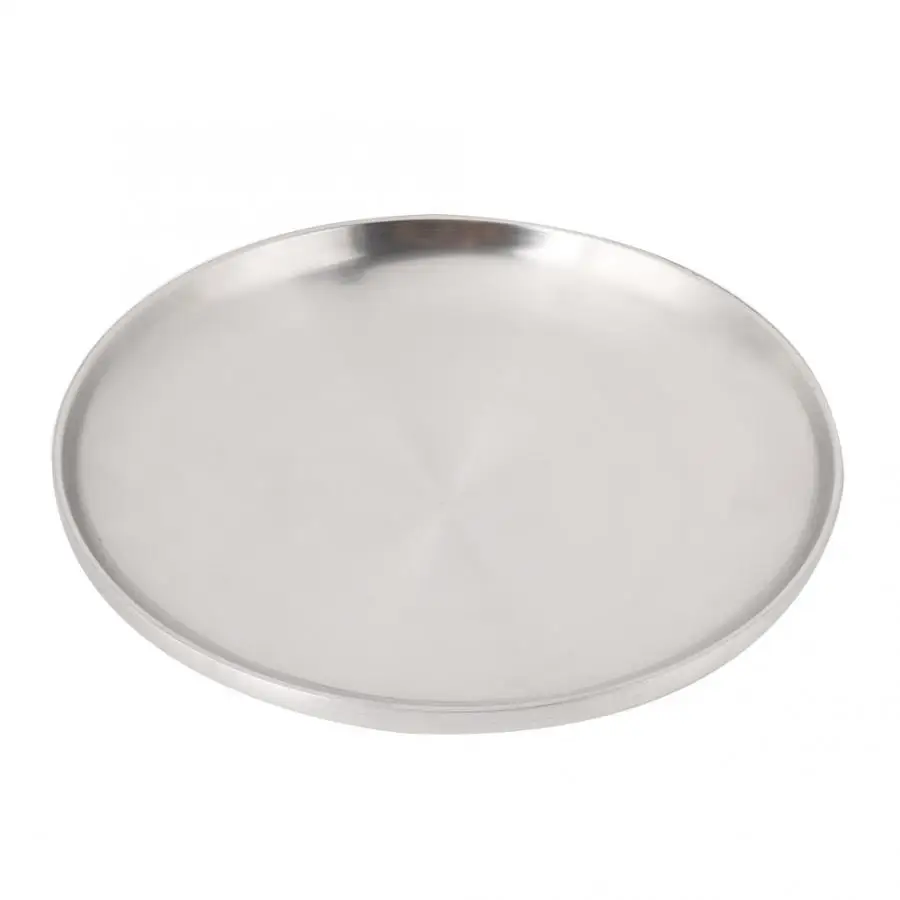 

Durable Double Layer Cake Stand Fruit Tray Stainless Steel Fruits Desserts Candy Buffet Cupcake Plates Kitchen Supplies