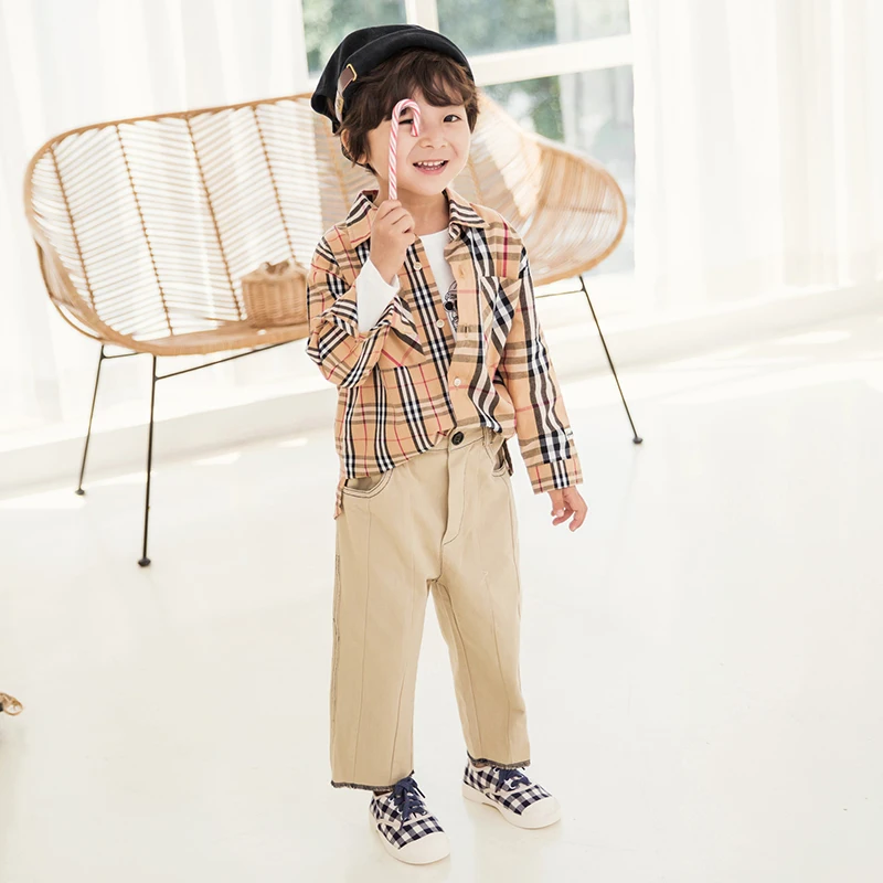 

Korean version of children's trousers spring 2019 new style children's wear cotton wash water and soft stitching skateboards for