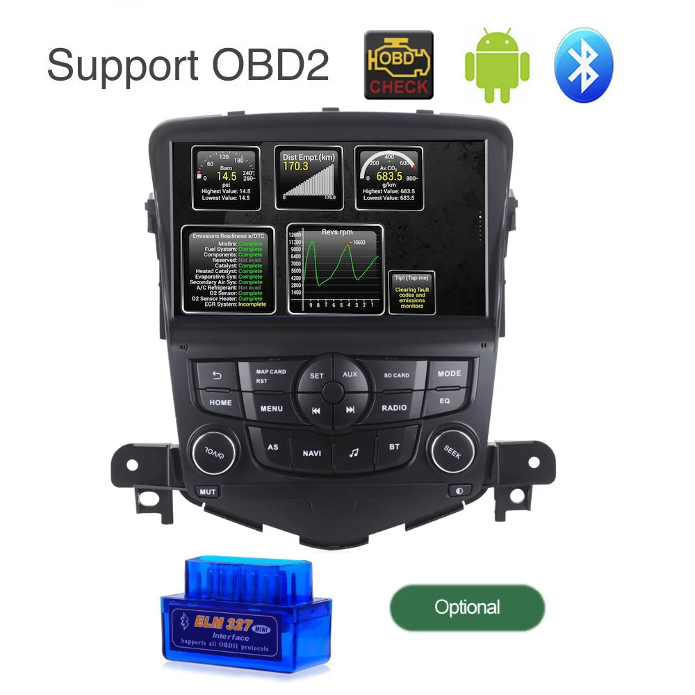 Clearance 1 din Car Radio Android 9.0 GPS Navi for Chevrolet Cruze Multimedia 2009 2010 2011 2012 Auto stereo Head unit Car MP4 1