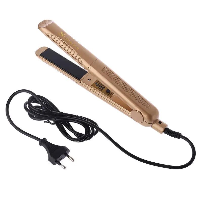 

Flat Iron Professional Ceramic Tourmaline Plate Hair Straightener Styling Tool EU Plug