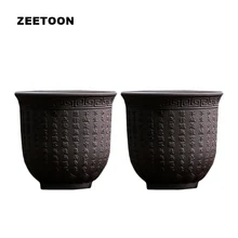 100 мл с сутрой сердца винтажная чашка ручной работы натуральная фиолетовая глина Zisha чашки чашка мастер кружка для воды кружки для кофе и молока контейнер Декор