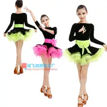 Костюмы для латинских танцев для взрослых, костюмы с длинным рукавом, бархатный латинский танец, платье для взрослых, детский конкурс латиноамериканских танцев, платья S-4XL