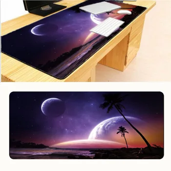 

Mairuige 900*400*2 Sunrise and Sunset Space Clouds Ocean Beach Customized Large Mouse Pad Computer Notebook Gaming Mice Mat Pad