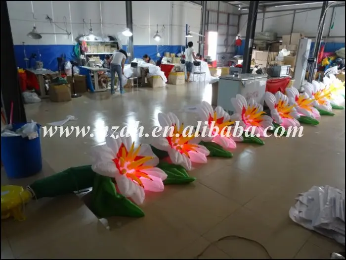Горячая продажа освещенные надувные Цветы цепь/надувной искусственный цветок для украшения свадьбы