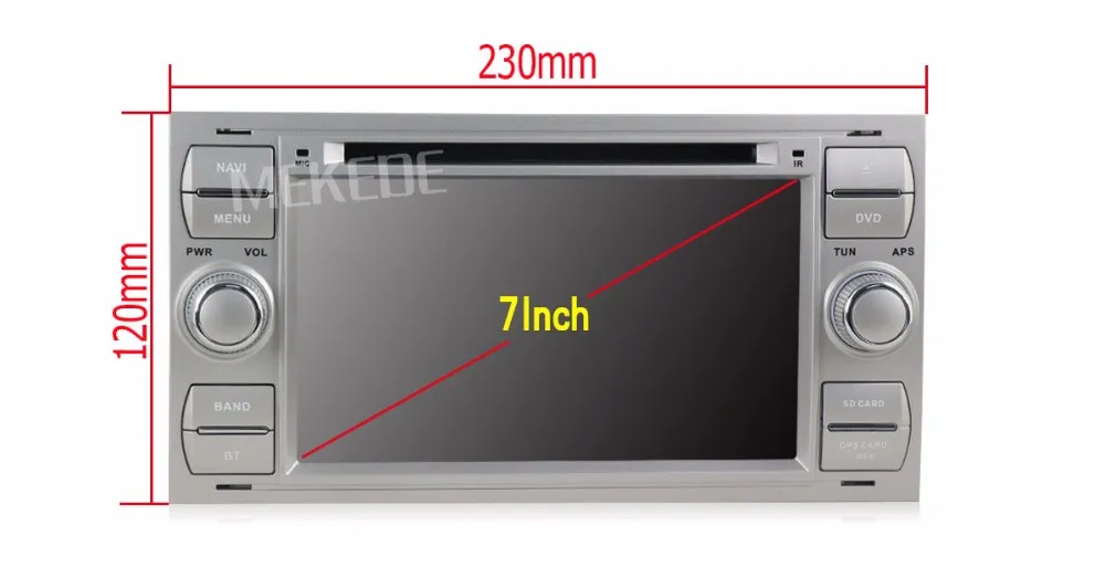 Perfect 7 Inch Car GPS radio stereo Player For Focus Galaxy Fiesta S Max C Max Fusion Transit Kuga,Indash GPS Navi,BT free shipping+map 3