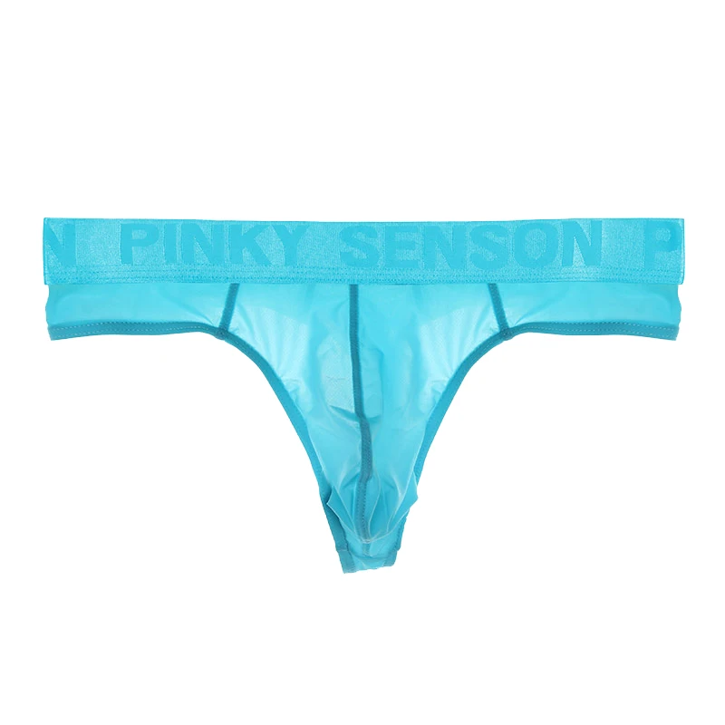 

Pinky Senson Mens Thongs Underwear Ice Silk Low Waist Gay Mens Bikinis Y Tangas De Hombre Lingerie for Men Panties S19TH
