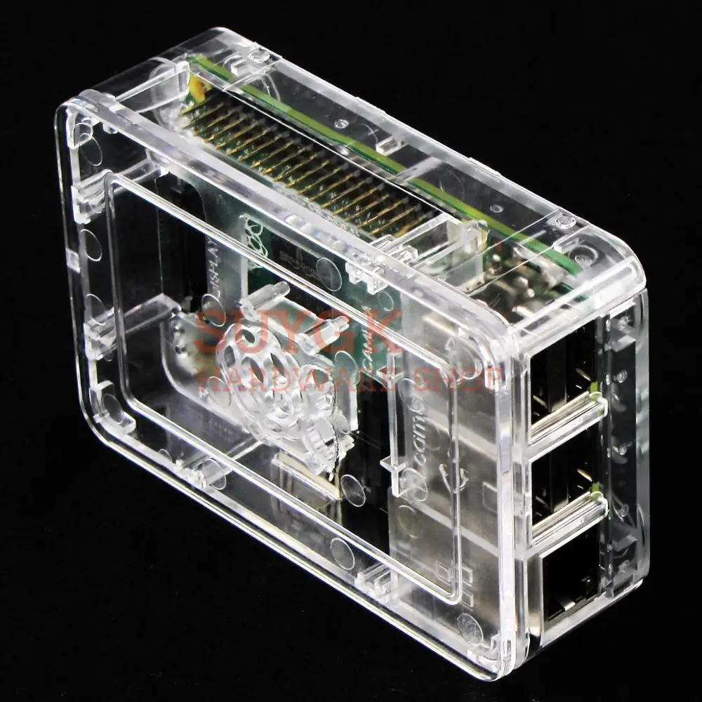 Прозрачная оригинальная официальная коробка для Raspberry Pi 3 Model B + plus АБС пластик