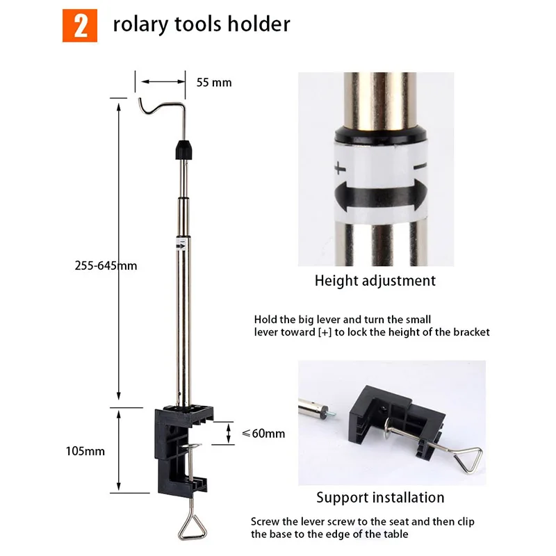 BDCAT держатель Dremel точильный Стенд Вешалка с гибким валом зажим-на для вращающихся инструментов аксессуары для электроинструмента Многофункциональный кронштейн
