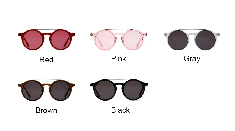 Два Oclock Круглые Солнцезащитные очки для мужчин и женщин, модные очки, фирменный дизайн, Ретро стиль, Ретро стиль, солнцезащитные очки, красные, черные, в стиле хип-хоп, UV400 Oculo 81340