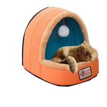 Милая теплая кровать для питомца, кошки, щенка, флисовый домик для собаки, кровать для собаки с игрушками, мяч, прекрасный мягкий домашний коврик для питомца, чихуахуа, Бишон, кровать для чашки