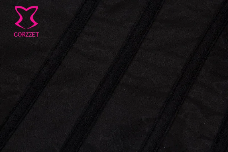 Красные/черные цветочные Корсеты на стальных косточках и бюстье стимпанк корсет топ с карманом пояс и куртка готическая одежда