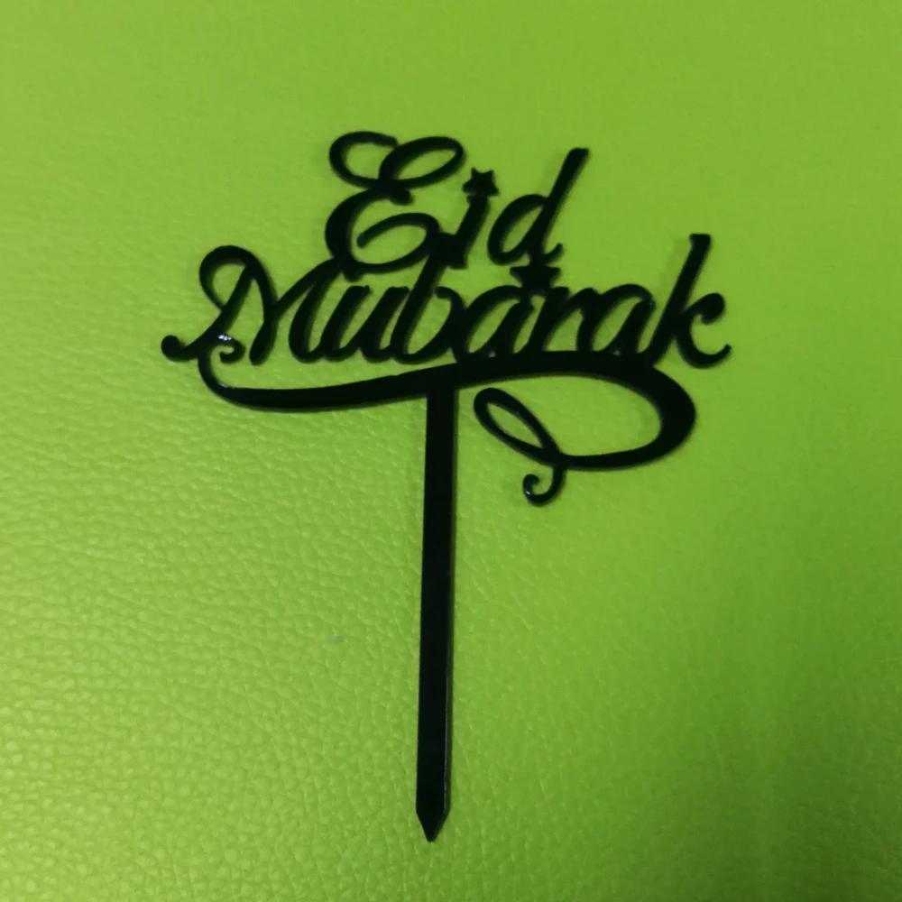 5 шт. 8x10 см мини размер EID Mubarak акриловый торт Топпер для мусульманской Eid al Fitr
