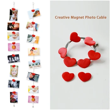 

16 Styles Magnetic Cable Photo Frame 1.5M Rope Photo Frames String Hanging Crafts Kids Room Background Flower/Animal Decoration