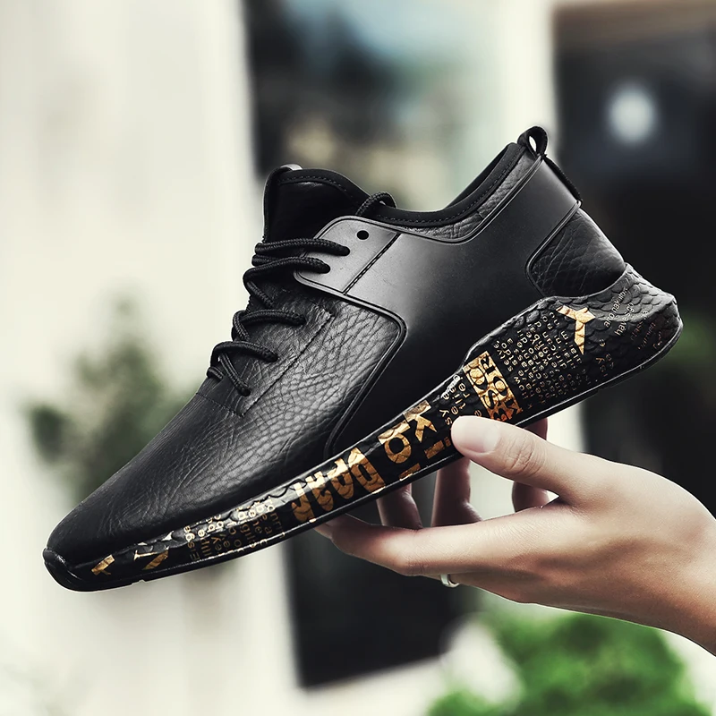 leather running shoes