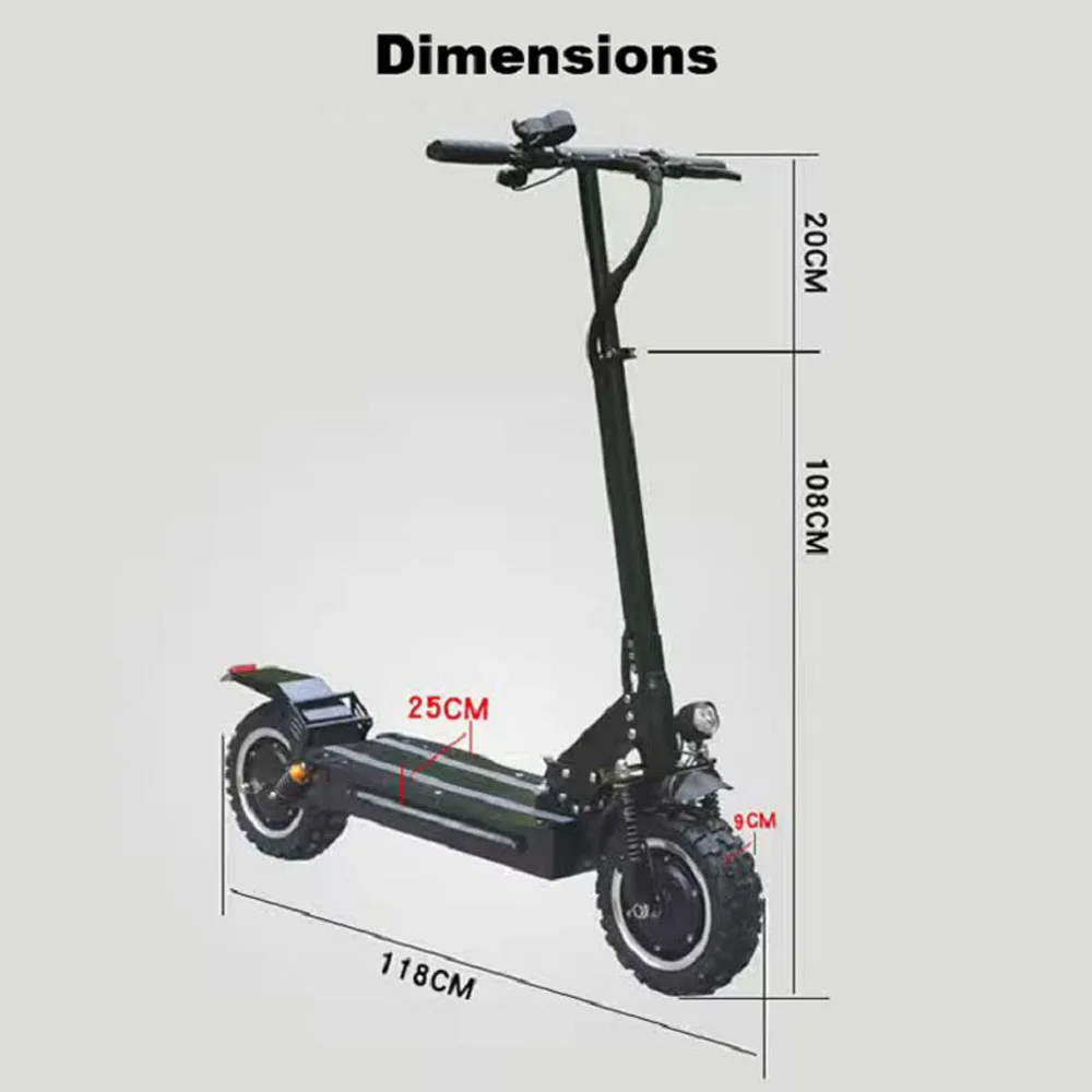 

germany warehouse Electric Scooter for Adults with seat 11inch 60V/3200W 11inch kick scooter foldable big wheel electro bike