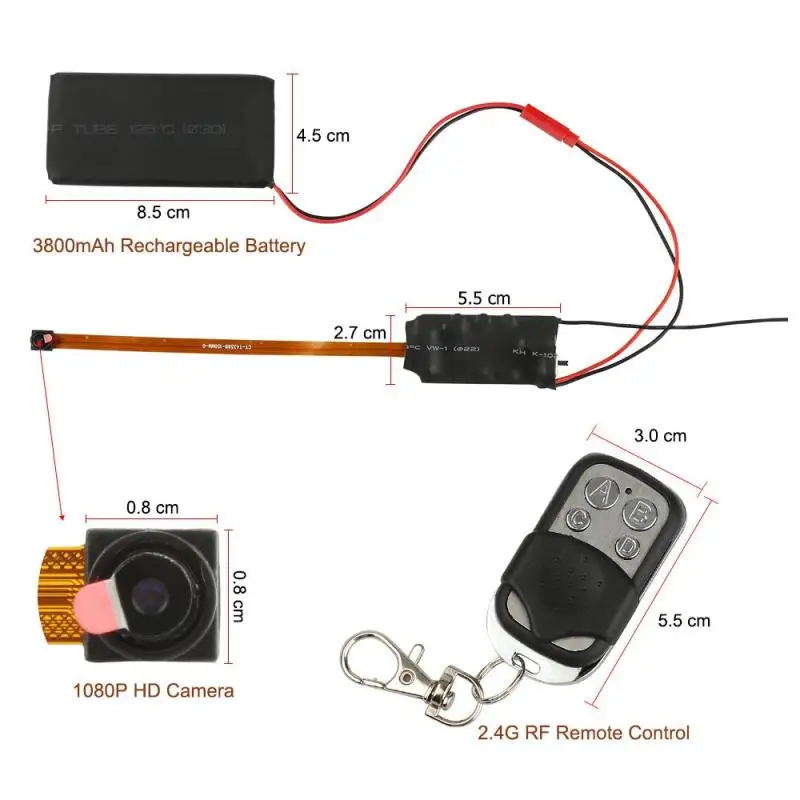 

Mini DIY camera 1080P small camera video voice DVR recording device motion detection gizli kamera mini camcorder+remote control