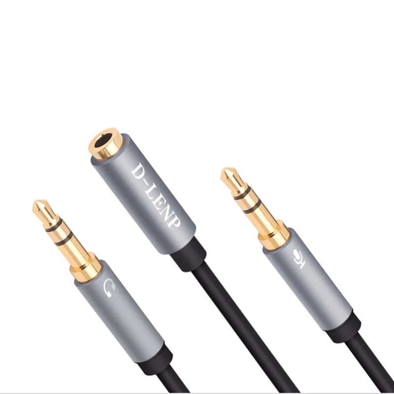 3.5mm Jack Audio Aux Splitter Cable Auxiliary Cord Earphone Adapter Converter Extension Cable Female to 2 Male Mic Audio Adapter 3.5mm Jack Audio Aux Splitter Cable Auxiliary Cord Earphone Adapter Converter Extension Cable Female to 2 Male Mic Audio Adapter