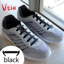 Черный Цвет шнурки для обуви, аксессуары для обуви без галстука силиконовые шнурки для кроссовок и сапоги на каблуке 12 шт./упак