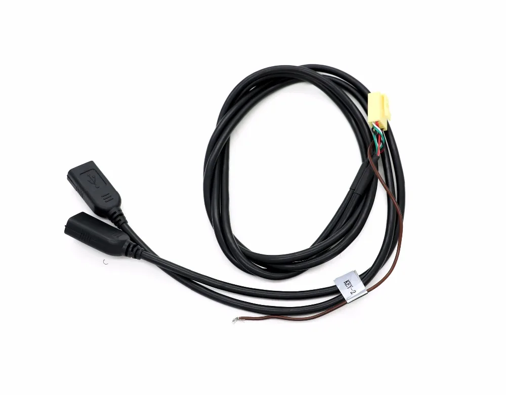 

USB Cable Wiring Harness Car Radio Adaptor Connector Wire Double USB Port